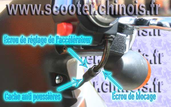 Réglage accélérateur d'un scooter Chinois